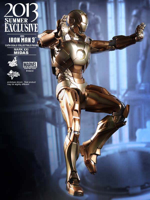 PRE-LOVED - Hot Toys 2013 Summer Exclusive - MMS208 - Iron Man 3: Iron Man Mark 21 Midas