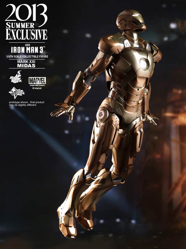 PRE-LOVED - Hot Toys 2013 Summer Exclusive - MMS208 - Iron Man 3: Iron Man Mark 21 Midas