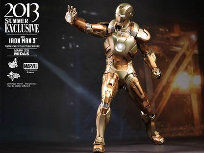 PRE-LOVED - Hot Toys 2013 Summer Exclusive - MMS208 - Iron Man 3: Iron Man Mark 21 Midas