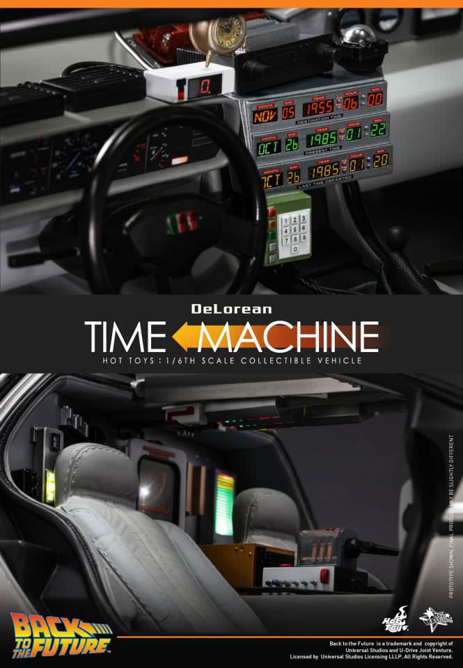 PRE-LOVED - Hot Toys - MMS260 - Back to the Future – DeLorean Time Machine