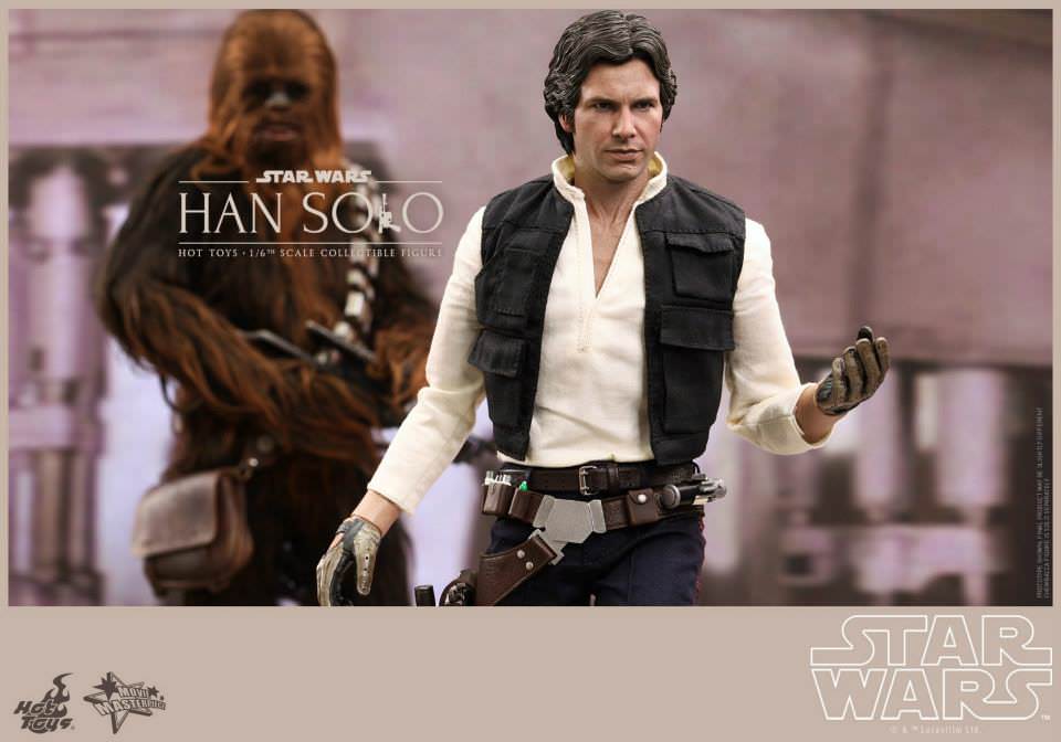 PRE-LOVED - Hot Toys - MMS263 - Star Wars IV: Hans Solo & Chewbacca