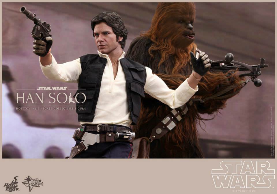 PRE-LOVED - Hot Toys - MMS263 - Star Wars IV: Hans Solo & Chewbacca