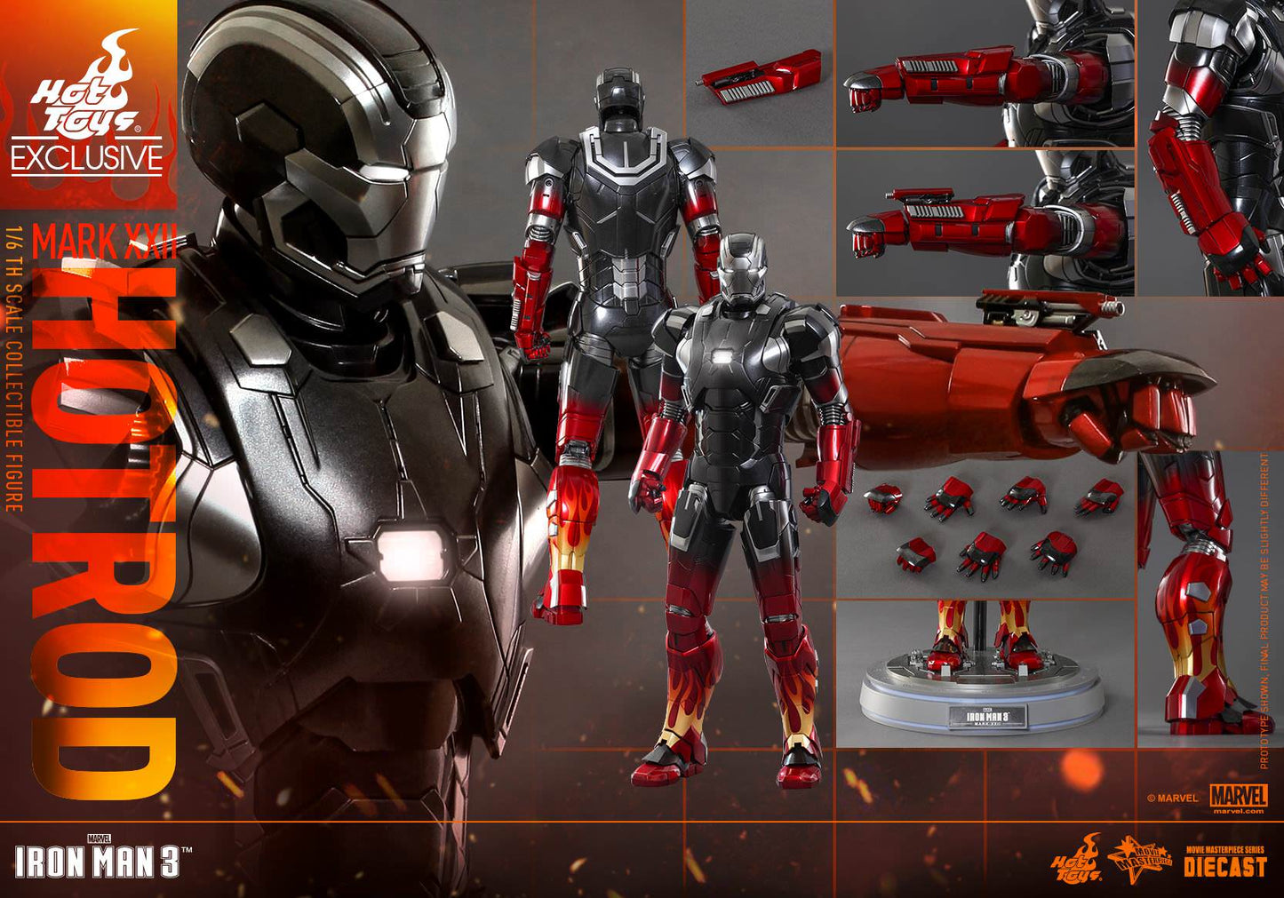 PRE-LOVED - Hot Toys Exclusive - Iron Man Mark XXII: Hot Rod