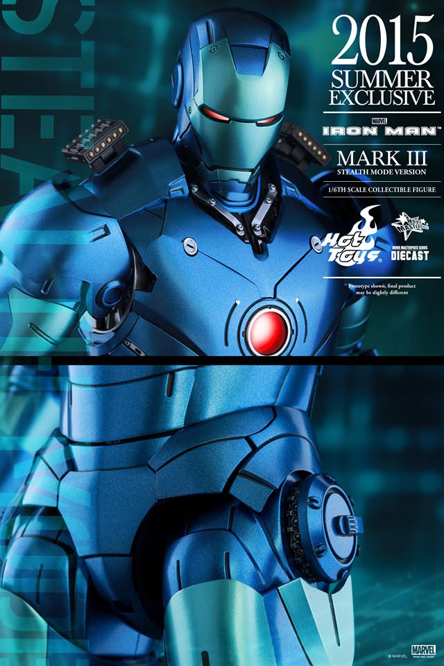 PRE-LOVED - Hot Toys 2015 Summer Exclusive - Iron Man Mark III (Stealth Mode Version)