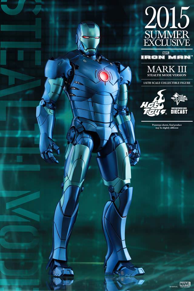 PRE-LOVED - Hot Toys 2015 Summer Exclusive - Iron Man Mark III (Stealth Mode Version)