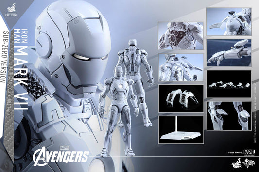 PRE-LOVED - Hot Toys - MMS329 - Avengers - Iron Man Mark VII (Sub-Zero Version)