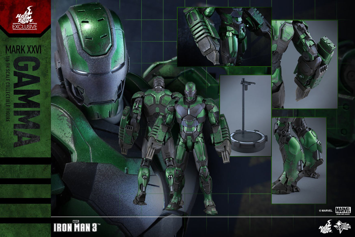 PRE-LOVED - Hot Toys - MMS332 - Iron Man 3 - Iron Man Mark 24 Gamma