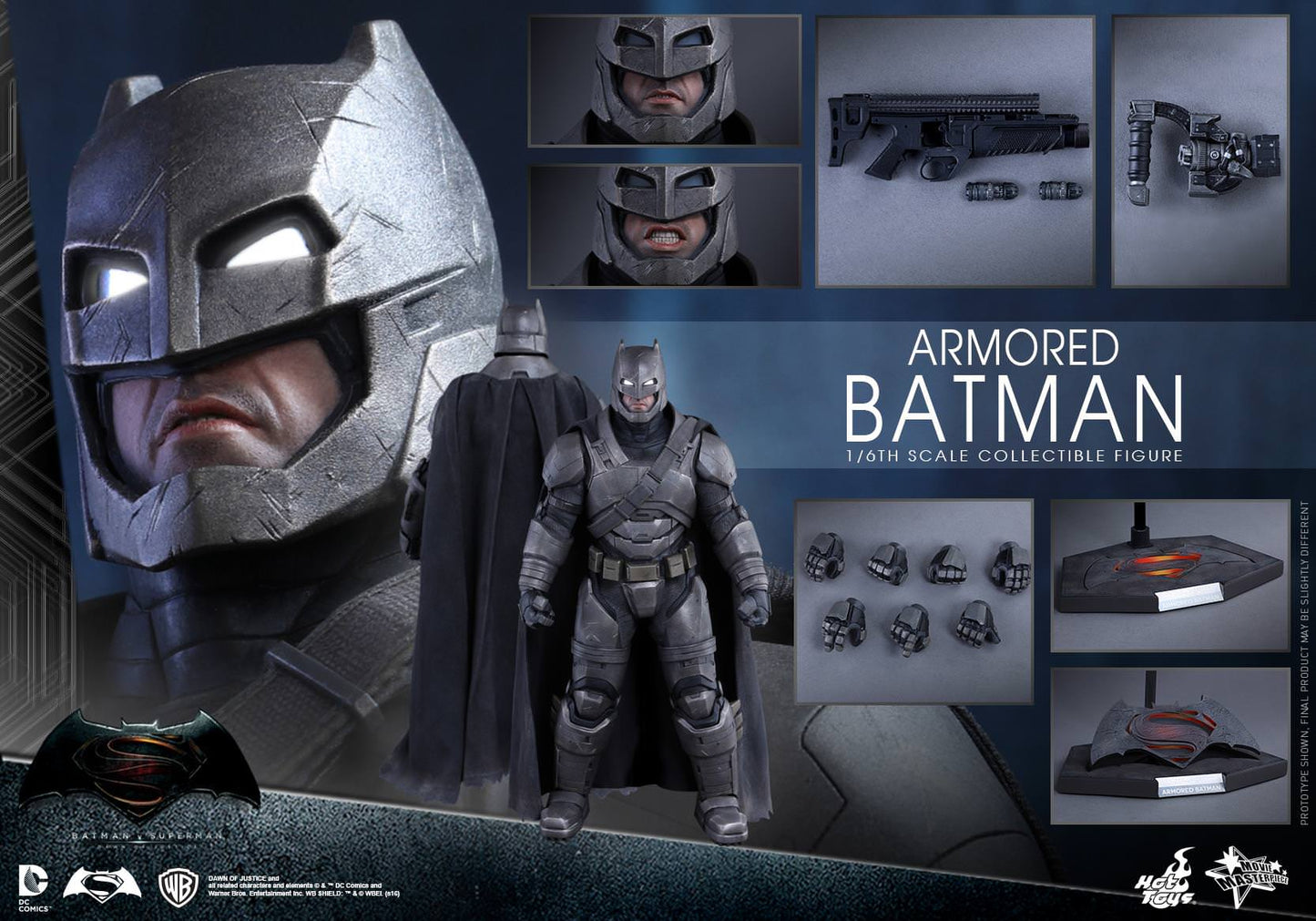 PRE-LOVED - Hot Toys - MMS349 - Batman VS Superman: Armored Batman