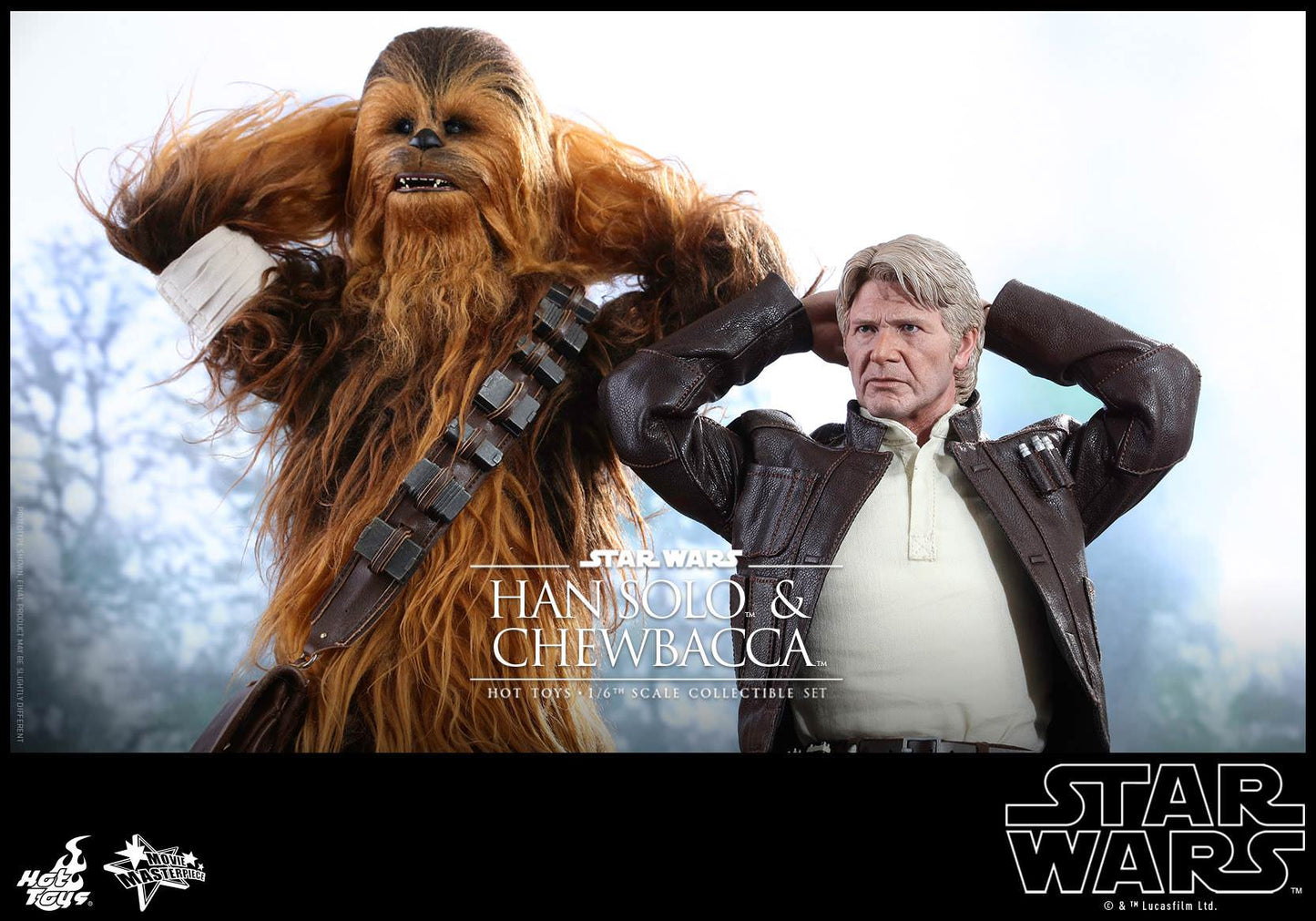 PRE-LOVED - Hot Toys - MMS376 -  Star Wars - The Force Awakens: Han Solo and Chewbacca
