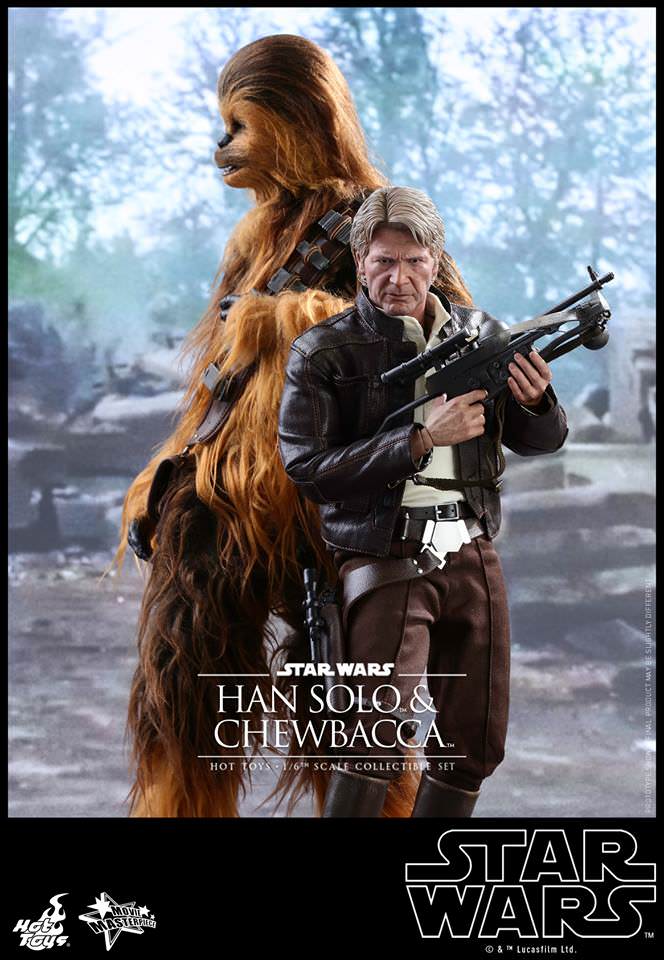 PRE-LOVED - Hot Toys - MMS376 -  Star Wars - The Force Awakens: Han Solo and Chewbacca
