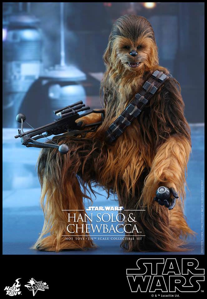 PRE-LOVED - Hot Toys - MMS376 -  Star Wars - The Force Awakens: Han Solo and Chewbacca