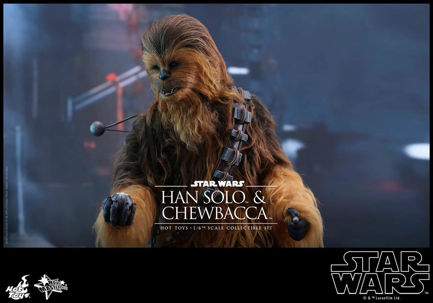 PRE-LOVED - Hot Toys - MMS376 -  Star Wars - The Force Awakens: Han Solo and Chewbacca