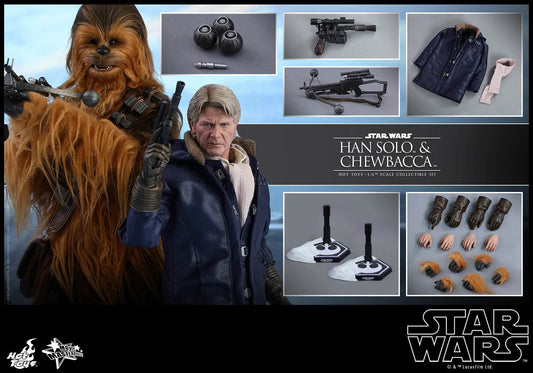 PRE-LOVED - Hot Toys - MMS376 -  Star Wars - The Force Awakens: Han Solo and Chewbacca