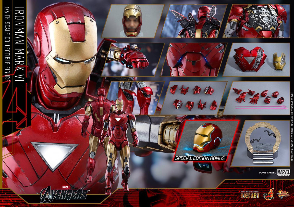 PRE-LOVED - Hot Toys - MMS378D17B - Iron Man Mark VI (Special Edition)