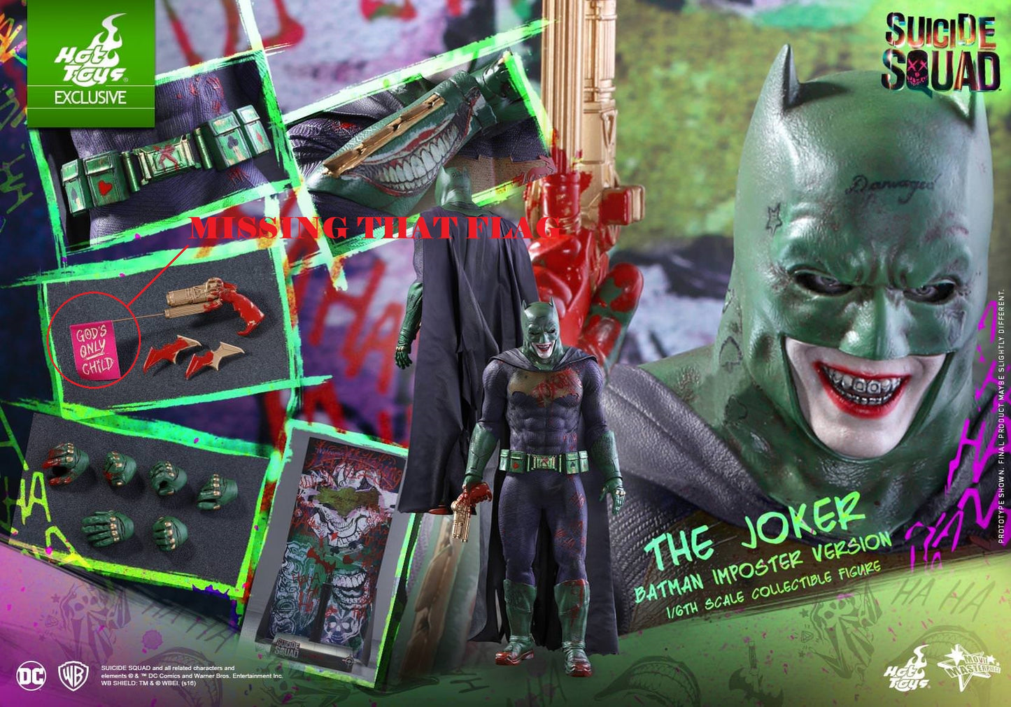 PRE-LOVED - MMS384 - Hot Toys Exclusive - Suicide Squad – The Joker (Batman Imposter)