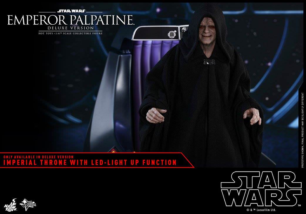 PRE-LOVED - Hot Toys - MMS468 - Star Wars Return of the Jedi: Emperor Palpatine