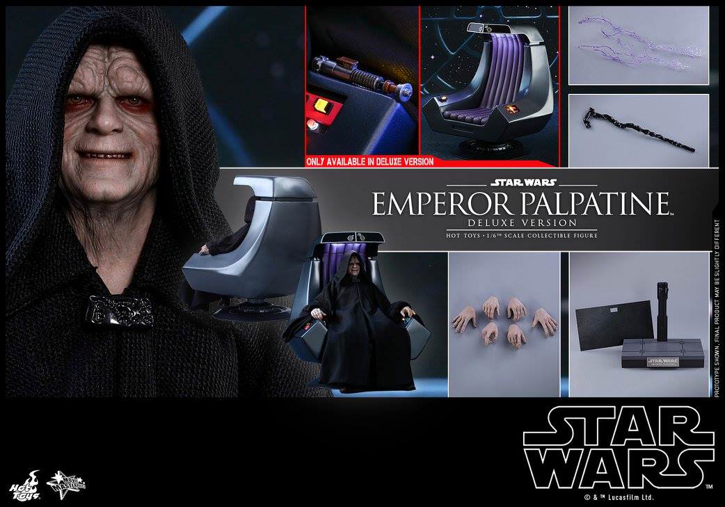 PRE-LOVED - Hot Toys - MMS468 - Star Wars Return of the Jedi: Emperor Palpatine