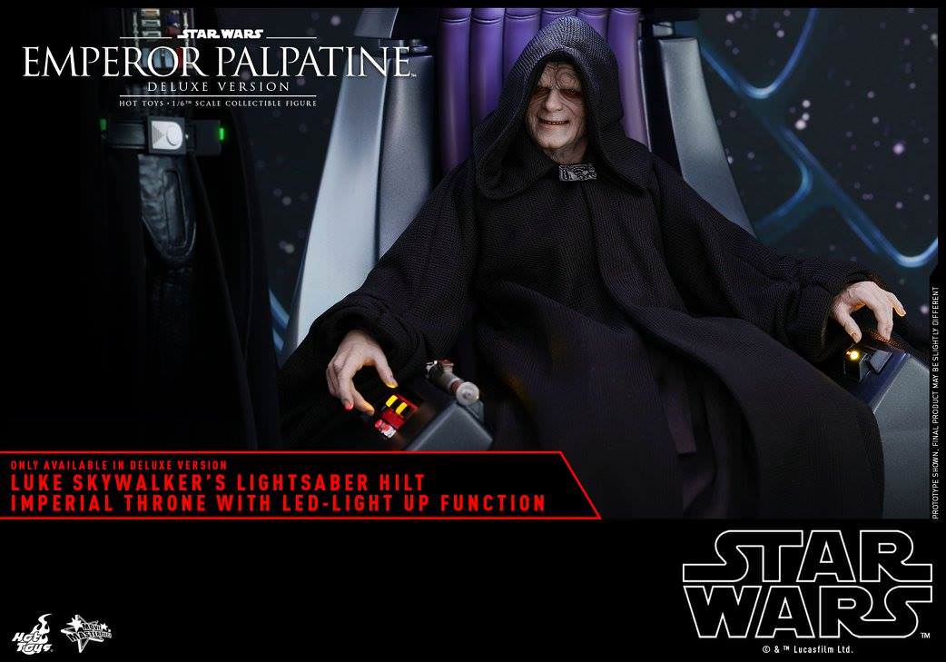PRE-LOVED - Hot Toys - MMS468 - Star Wars Return of the Jedi: Emperor Palpatine