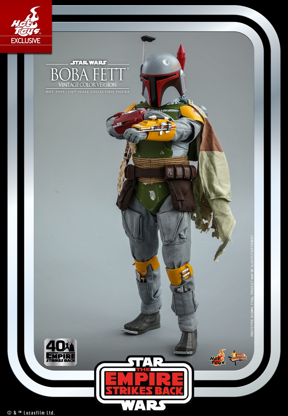 Hot Toys Exclusive - Star Wars The Empire Strikes Back: Boba Fett (40th Anniversary Vintage Colour Version)