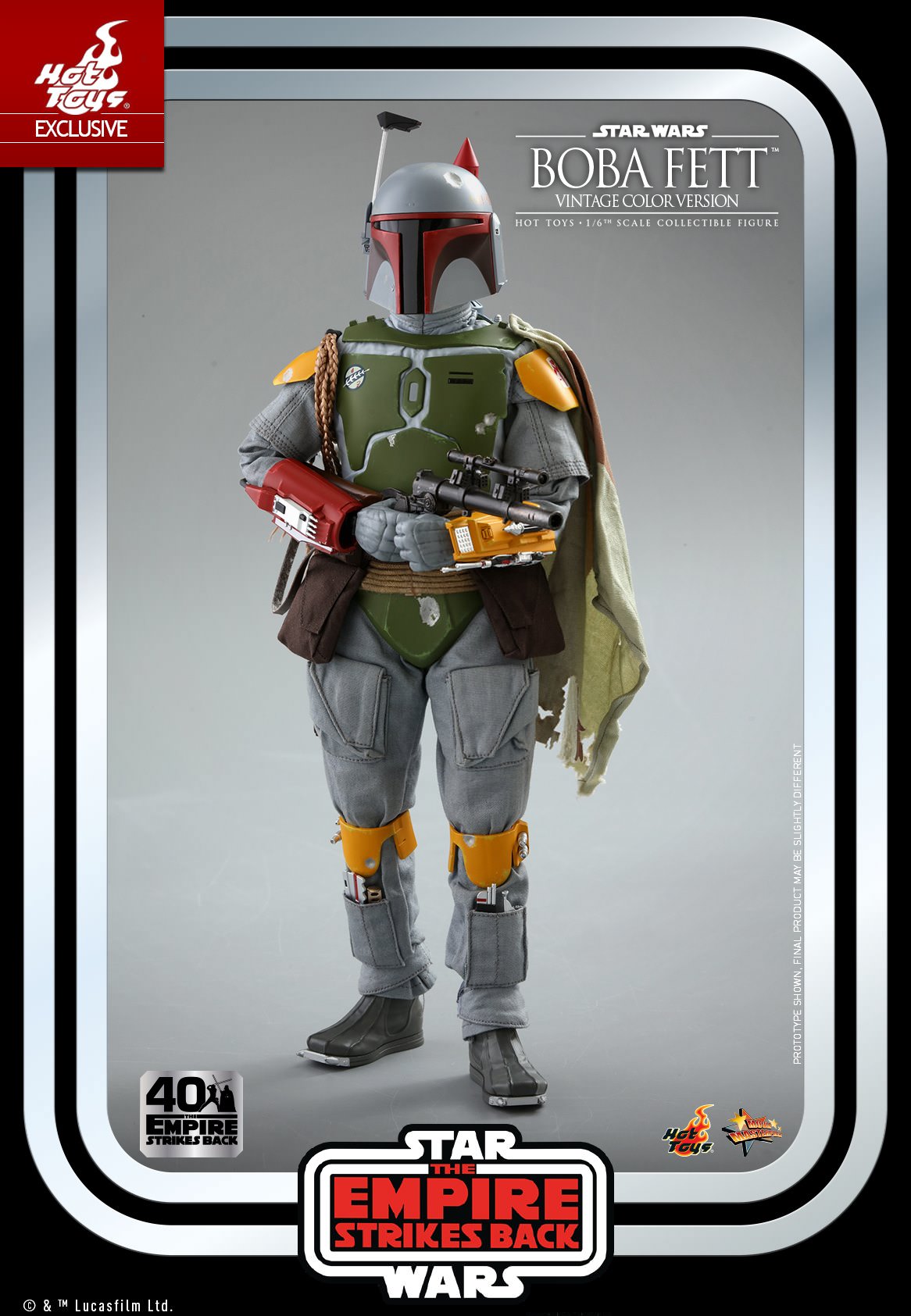 Hot Toys Exclusive - Star Wars The Empire Strikes Back: Boba Fett (40th Anniversary Vintage Colour Version)