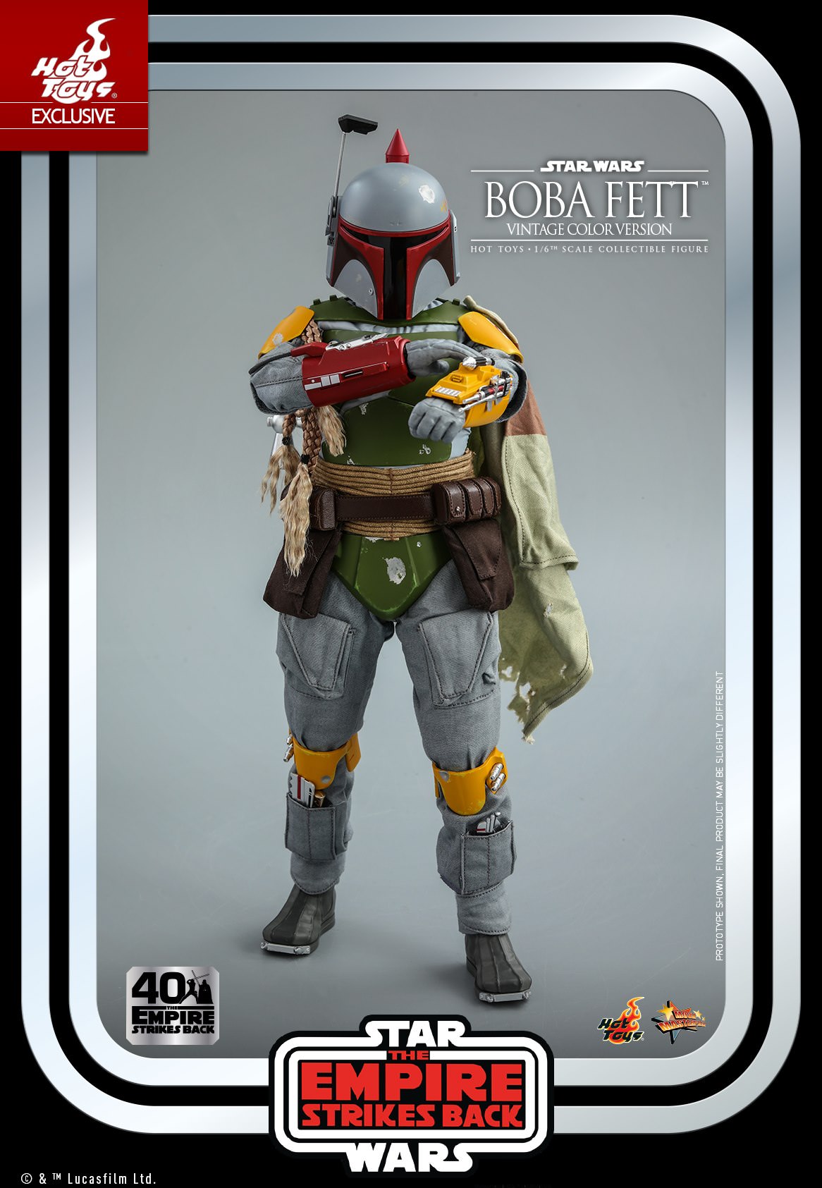 Hot Toys Exclusive - Star Wars The Empire Strikes Back: Boba Fett (40th Anniversary Vintage Colour Version)