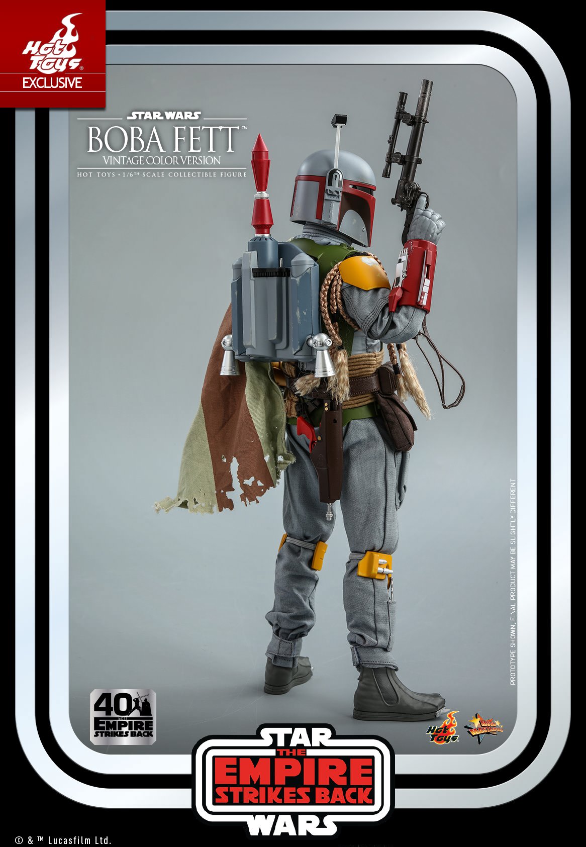 Hot Toys Exclusive - Star Wars The Empire Strikes Back: Boba Fett (40th Anniversary Vintage Colour Version)