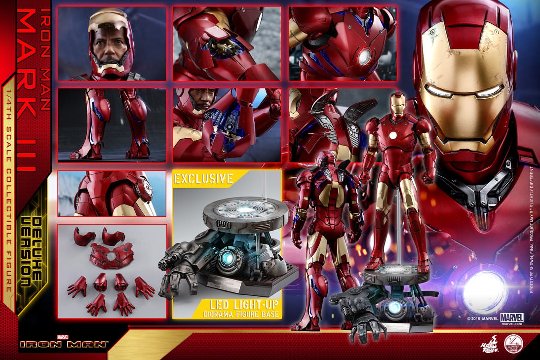 Special SALES - PRE-LOVED - HOT TOYS - QS012 - IRON MAN MARK III DELUXE VERSION