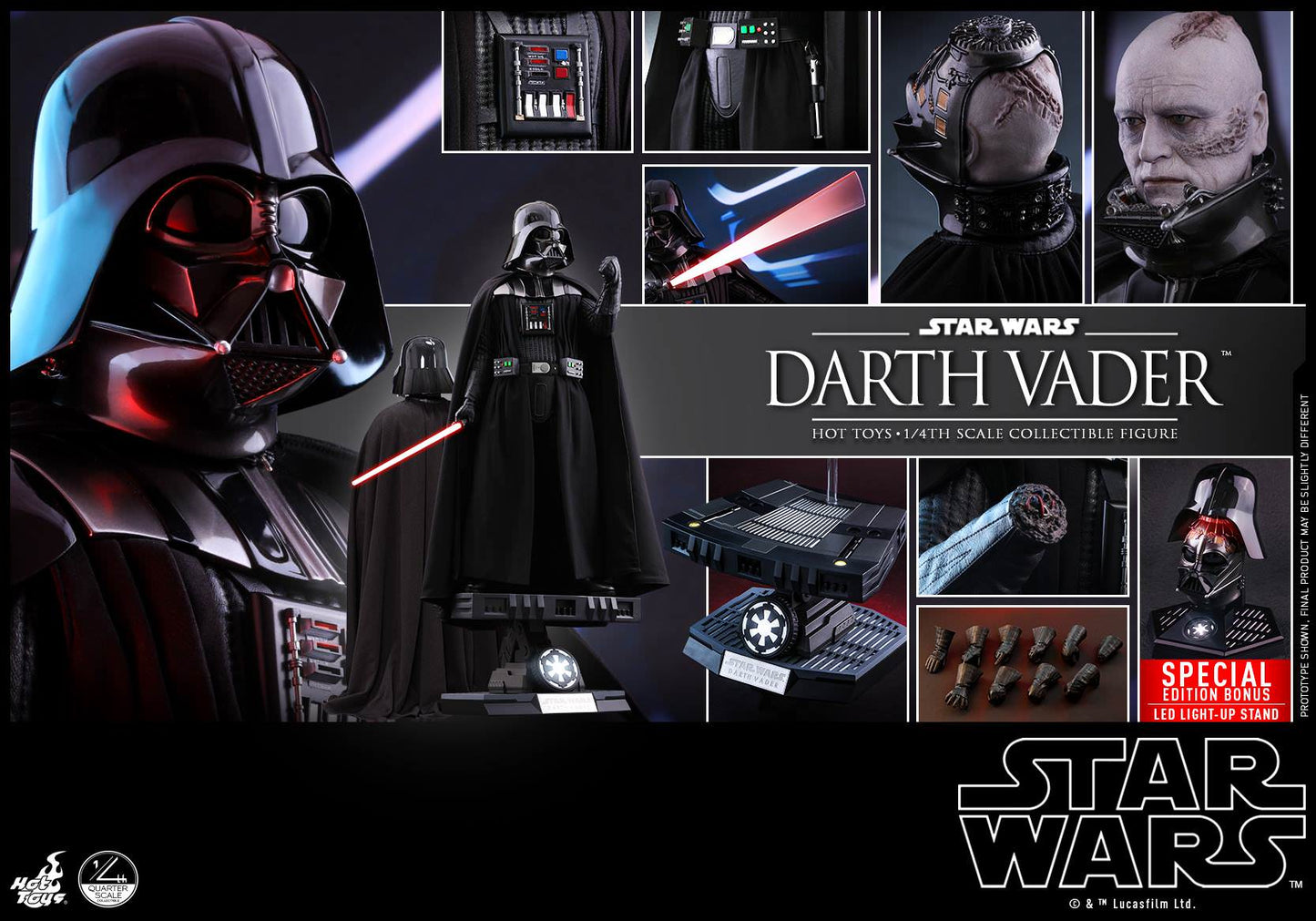 PRE-LOVED - Hot Toys - QS013 - Star Wars VI : ROTJ – Darth Vader