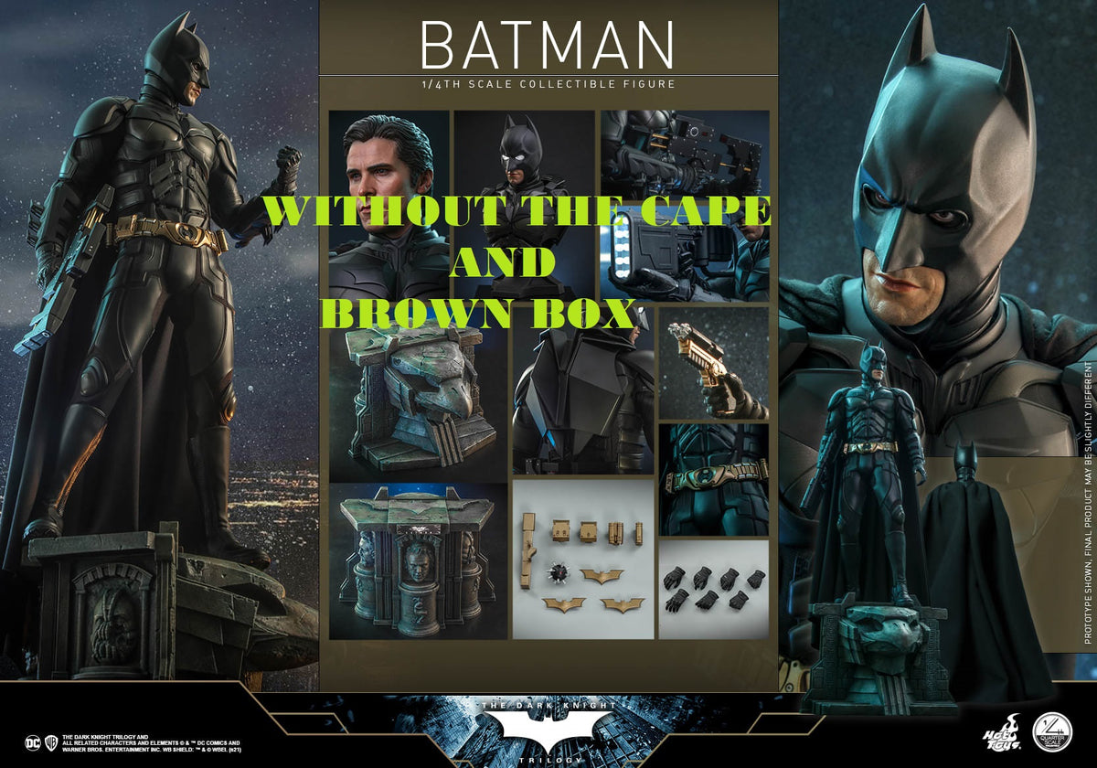 PRE-LOVED - HOT TOYS - QS019 - THE DARK KNIGHT TRILOGY - 1/4 SCALE BATMAN (Standard EDITION)