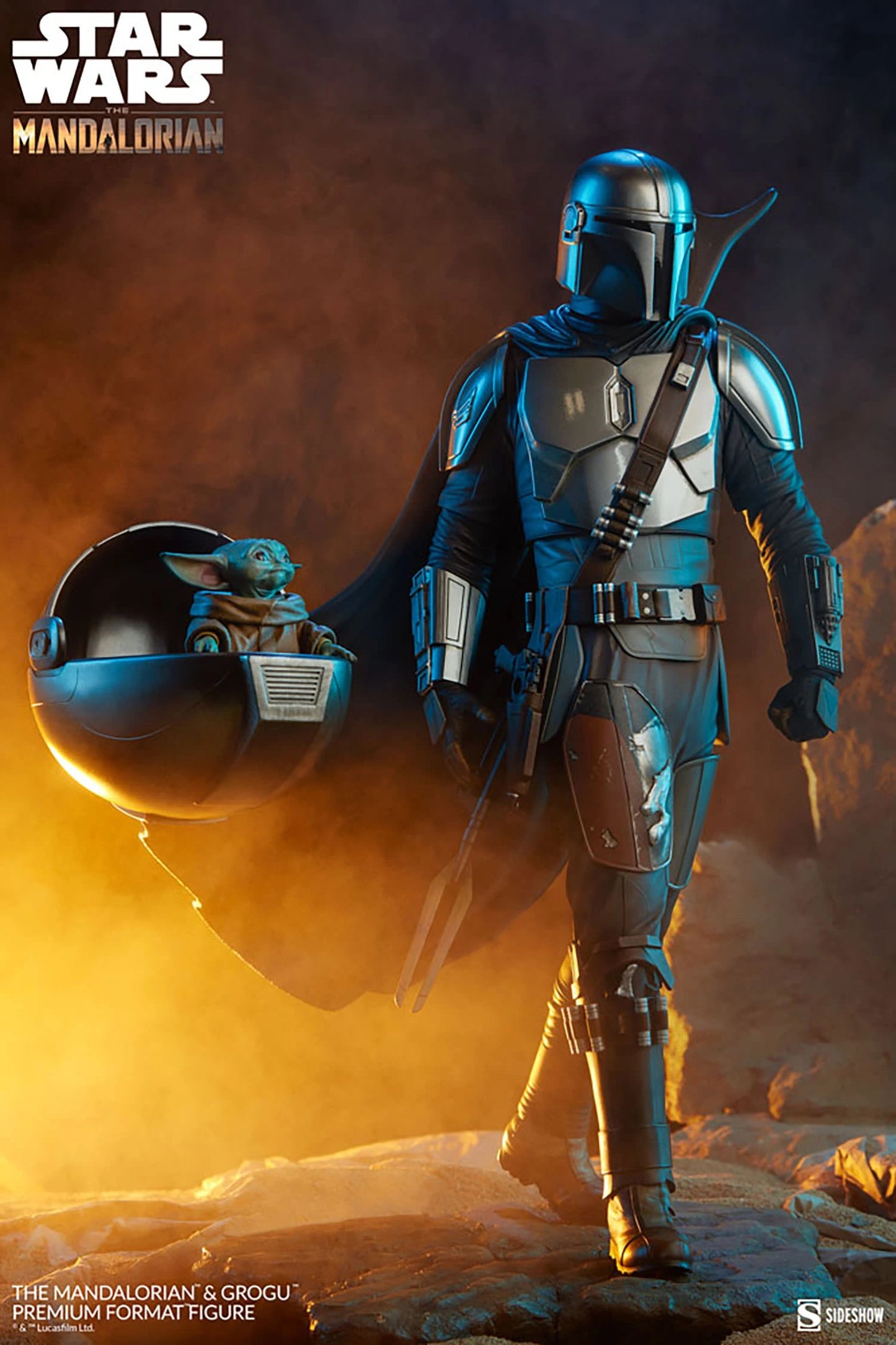 PRE-LOVED - Sideshow Collectibles - 300786 - The Mandalorian and Grogu Premium Format