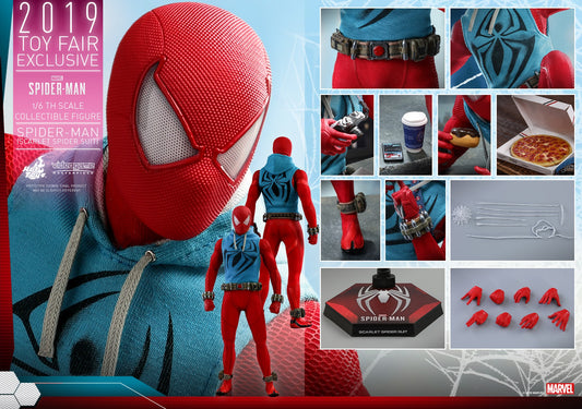 PRE-LOVED - Hot Toys 2019 Exclusive - VGM34: 1/6th Scale Spider-Man (Scarlet Spider Suit )Suit